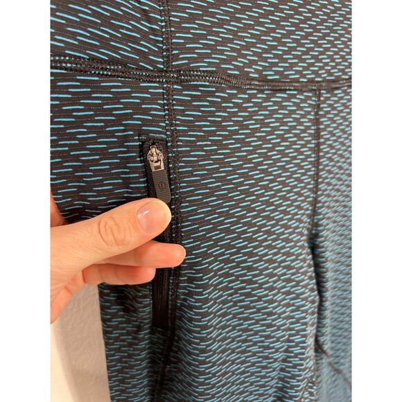 Lululemon Women's 6 Teal Black Legging Athletic Gym Everyday Stretchy Workout - Picture 3 of 10